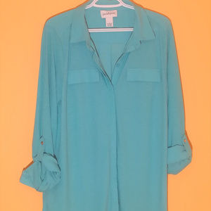 Blue Long Top